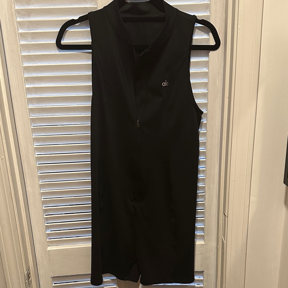 ALO Yoga Black Zip-Up Jumpsuit